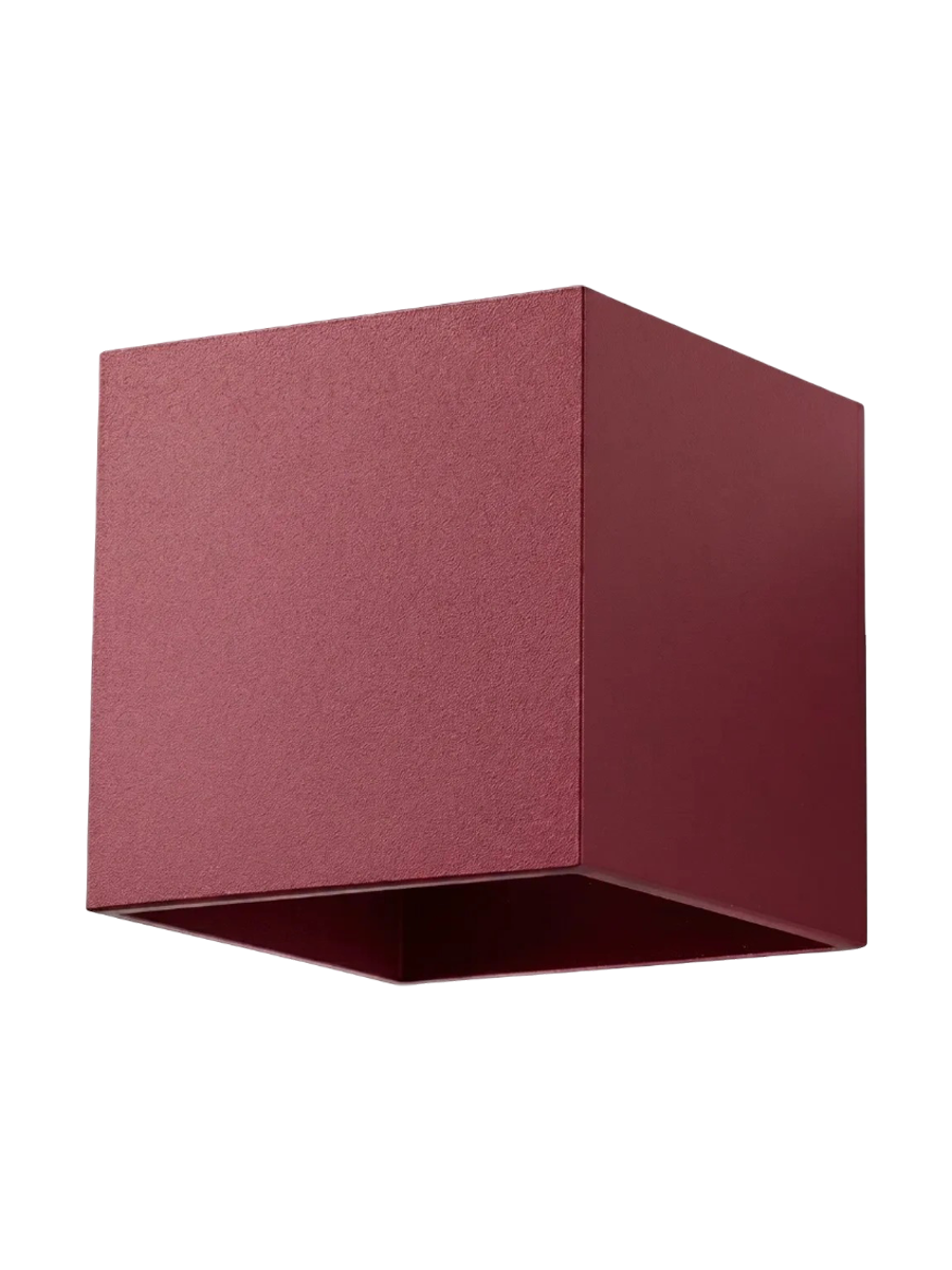 
Lampada da parete di design «Quad» a 1 luce - Rosso bordeaux