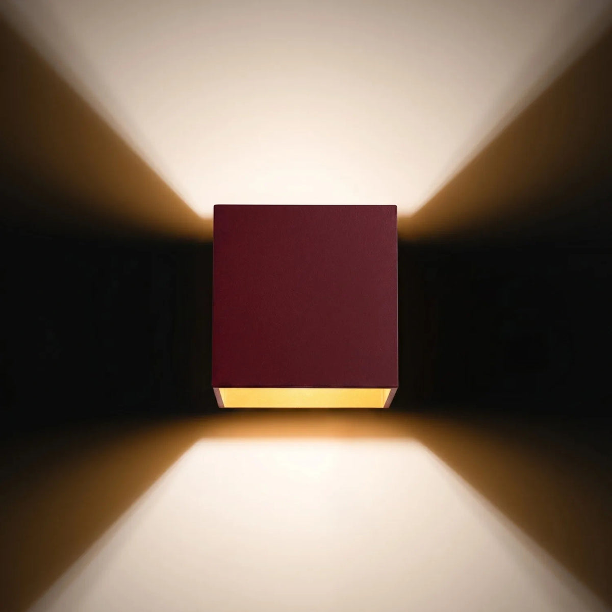 
Lampada da parete di design «Quad» a 1 luce - Rosso bordeaux