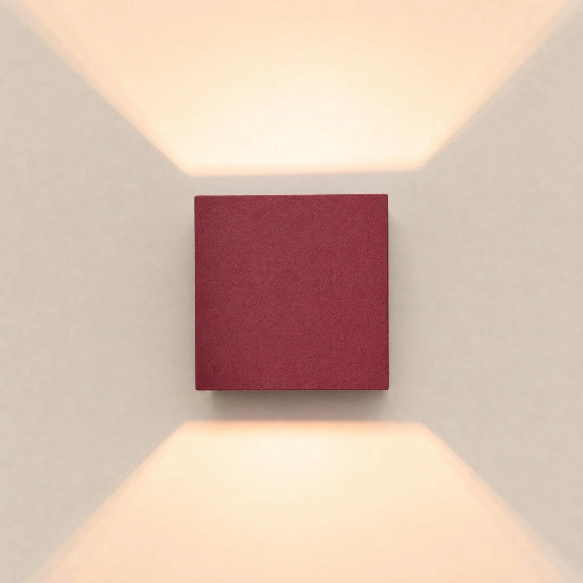 
Lampada da parete di design «Quad» a 1 luce - Rosso bordeaux