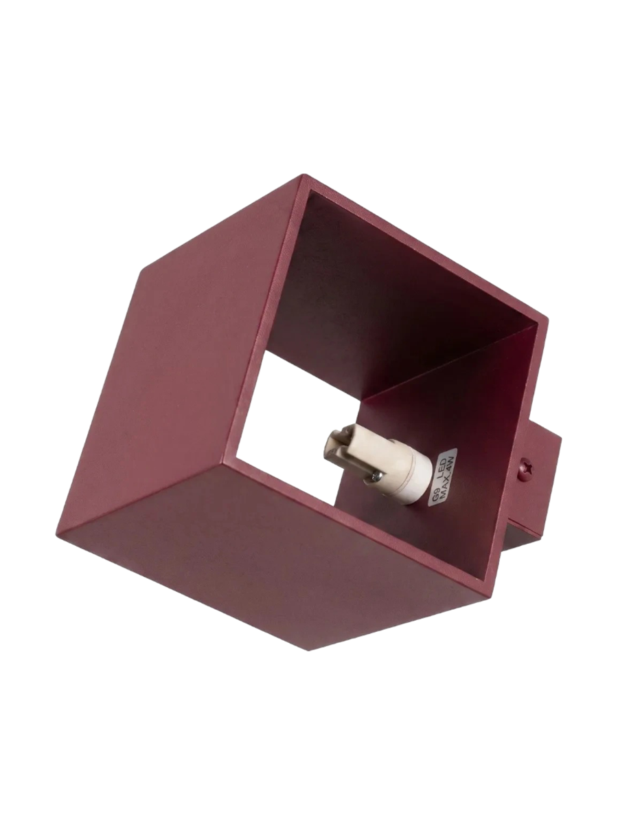 
Lampada da parete di design «Quad» a 1 luce - Rosso bordeaux