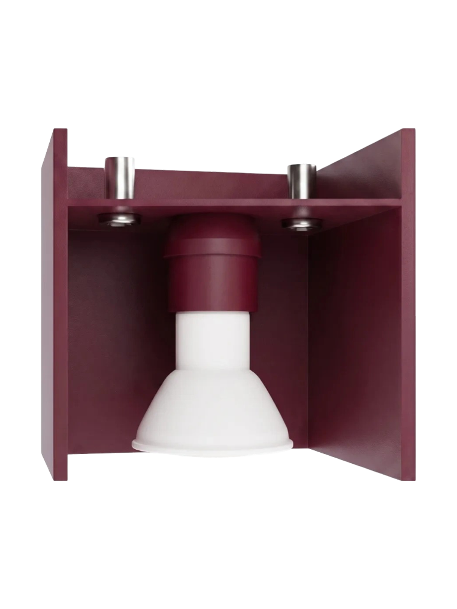 
Lampada da parete di design «Quad» a 1 luce - Rosso bordeaux