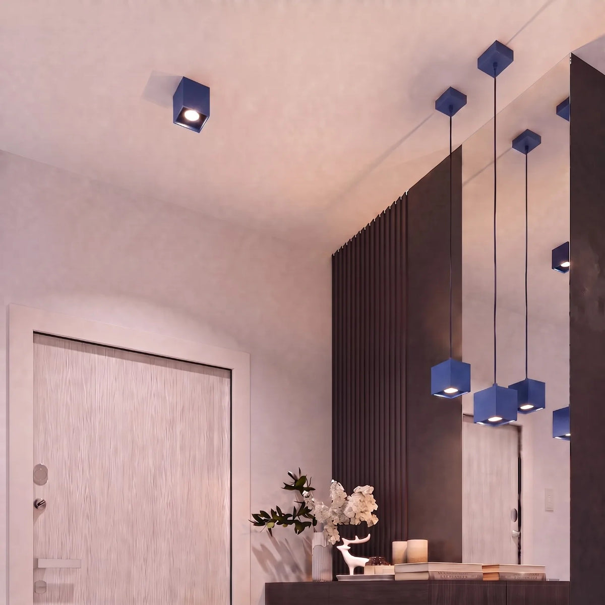 
Lampada da parete di design «Quad» a 1 luce - Ultramarino
