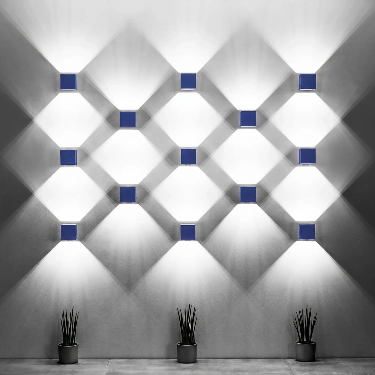 
Lampada da parete di design «Quad» a 1 luce - Ultramarino