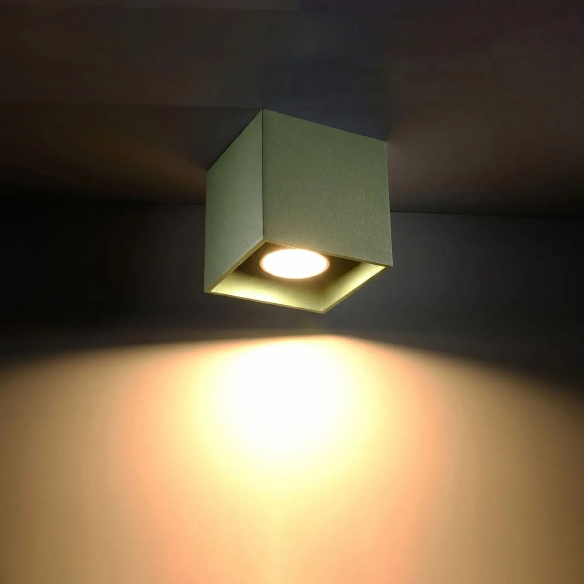 
Design Deckenlampe „Quad“ - 1-flammig - Olivgrün