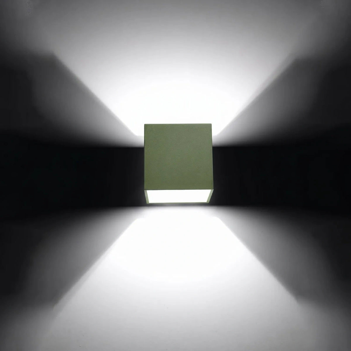 
Lampada da parete di design «Quad» a 1 luce - Verde oliva