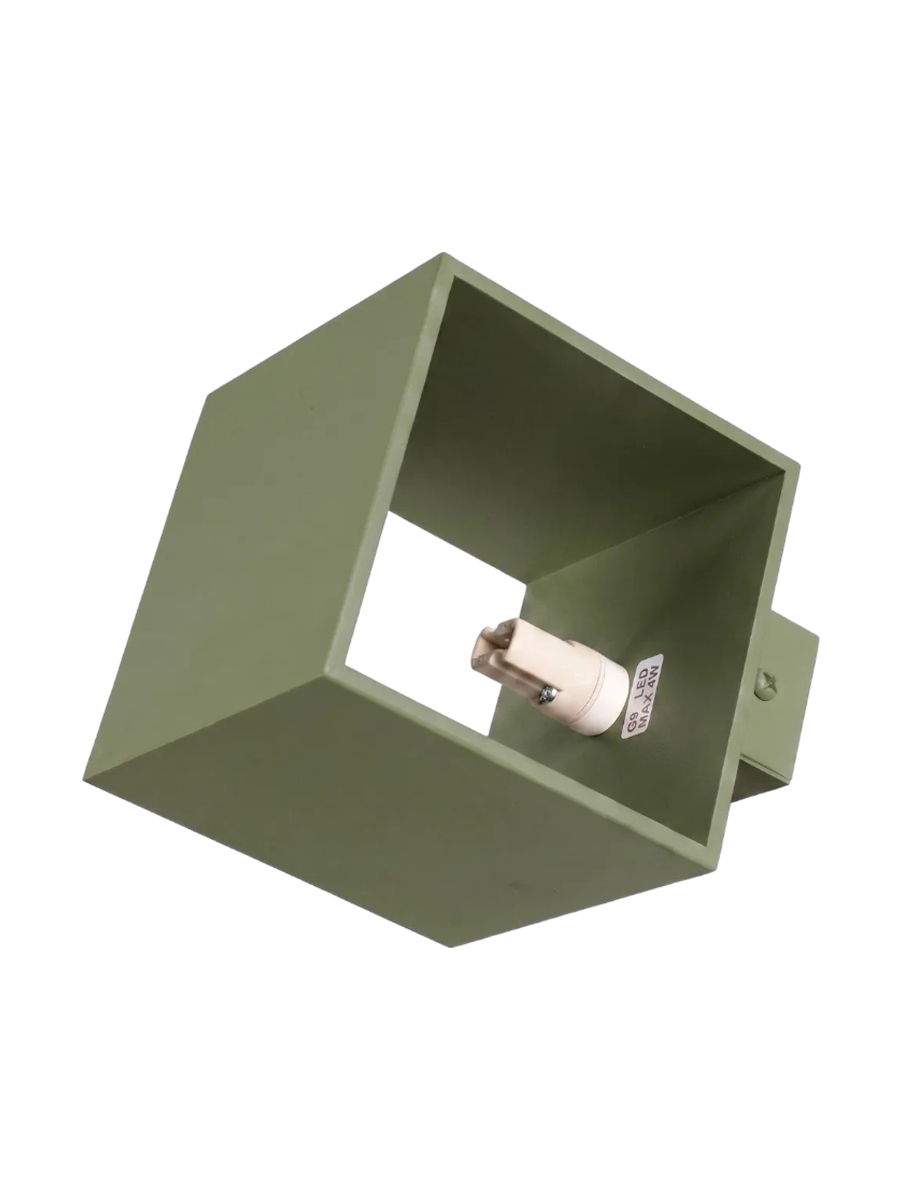 
Lampada da parete di design «Quad» a 1 luce - Verde oliva