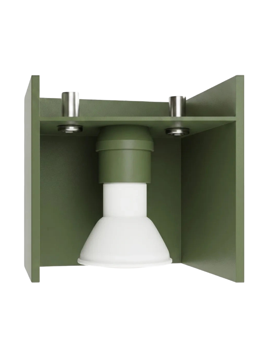 
Lampada da parete di design «Quad» a 1 luce - Verde oliva
