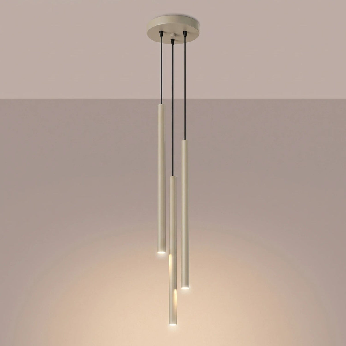 
Design Pendellampe „Pastelo“ 3-flammig - Taupe