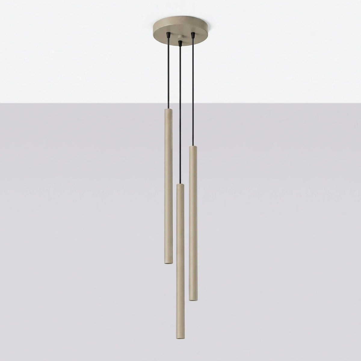
Design Pendellampe „Pastelo“ 3-flammig - Taupe
