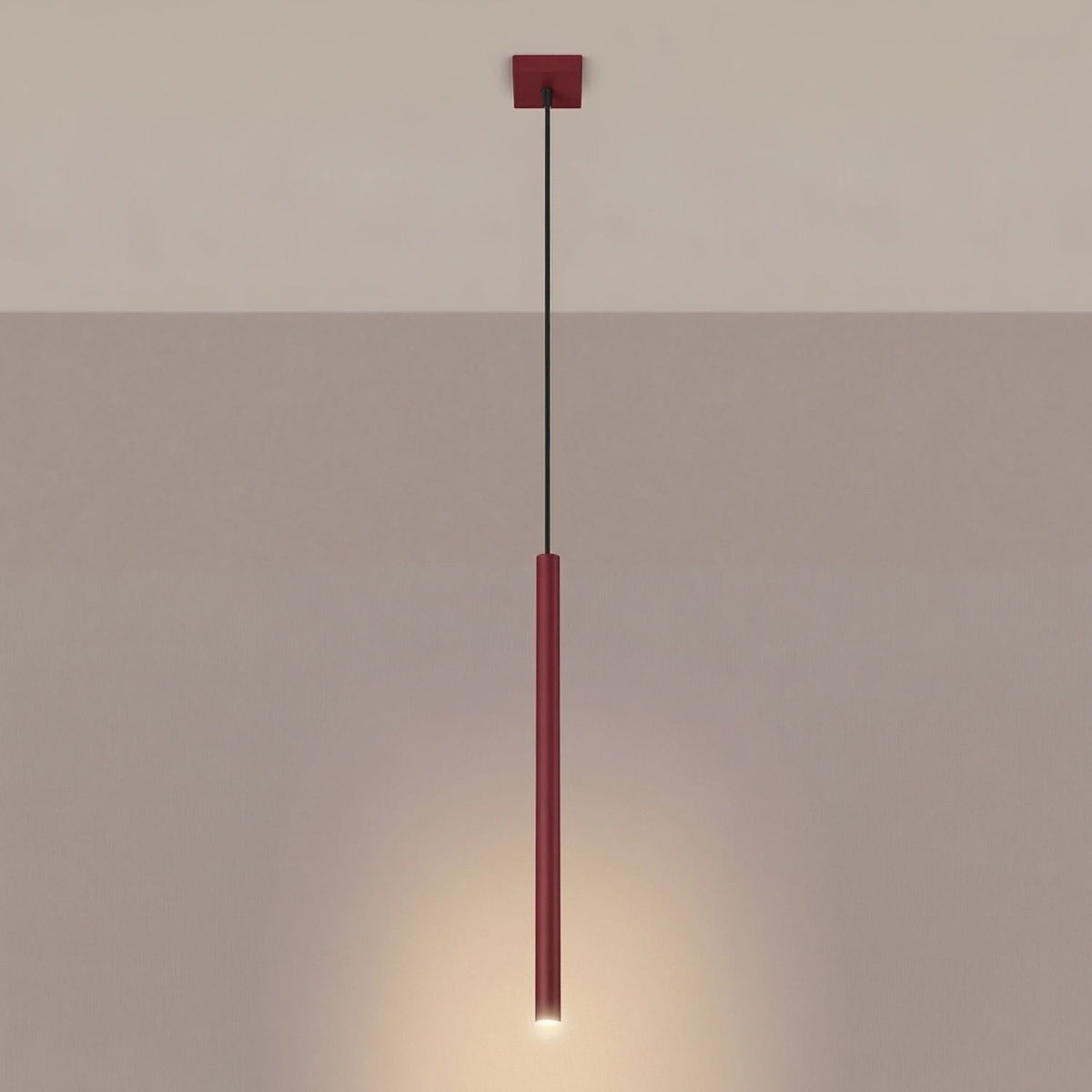 
Lampada a sospensione di design «Pastelo», a 1 luce - Rosso bordeaux
