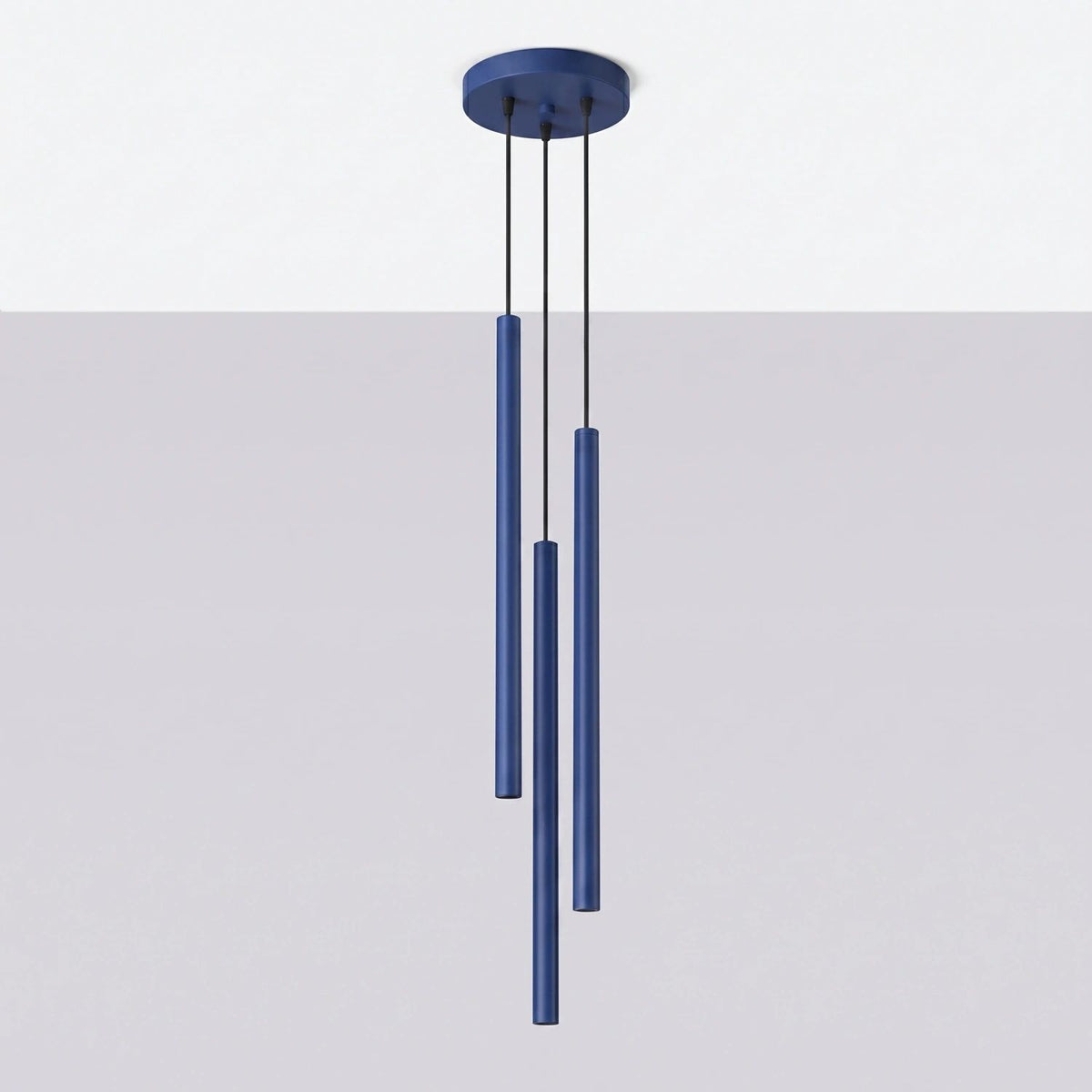 
Design Pendellampe „Pastelo“ 3-flammig - Ultramarine