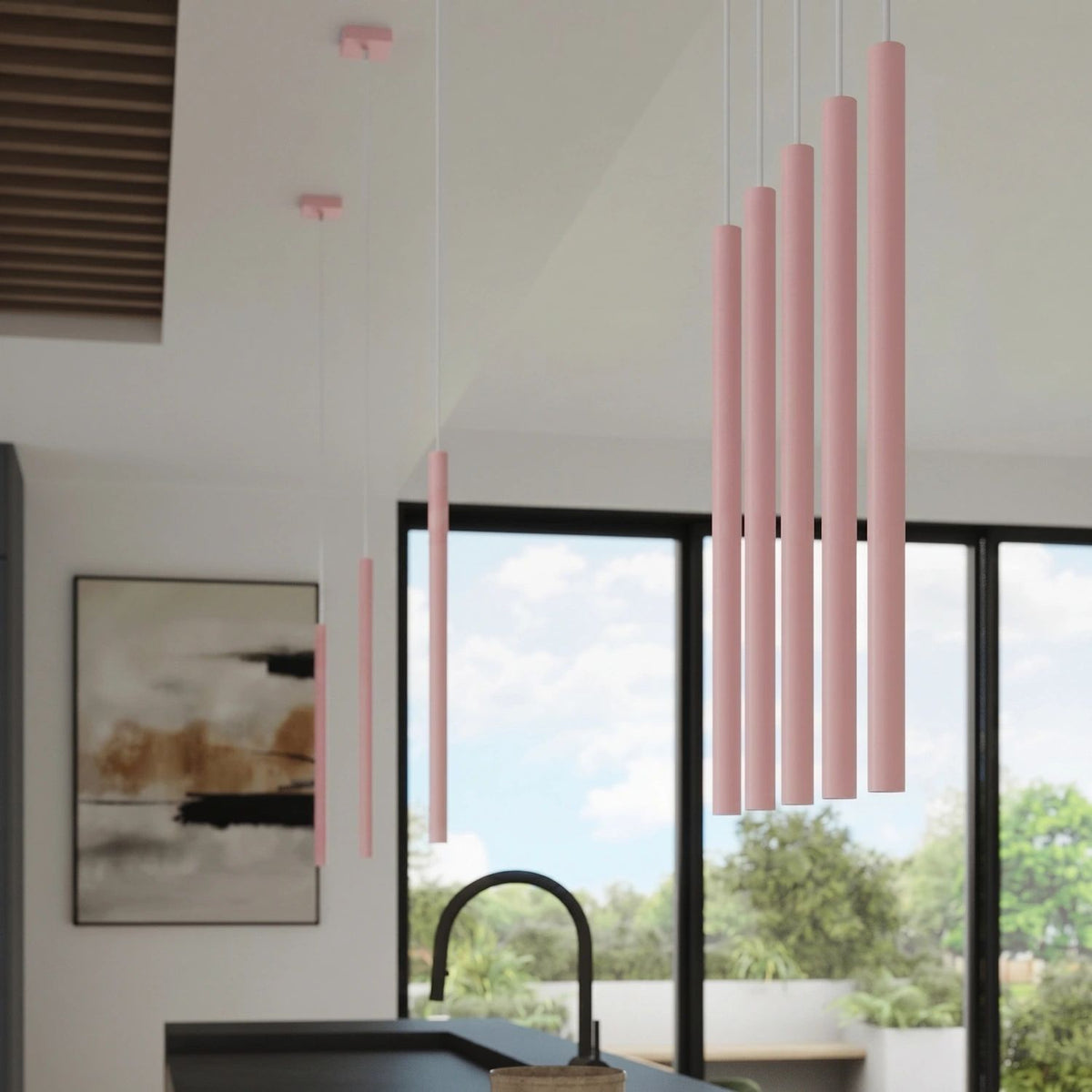 
Design Pendellampe „Pastelo“ 3-flammig - Rosa
