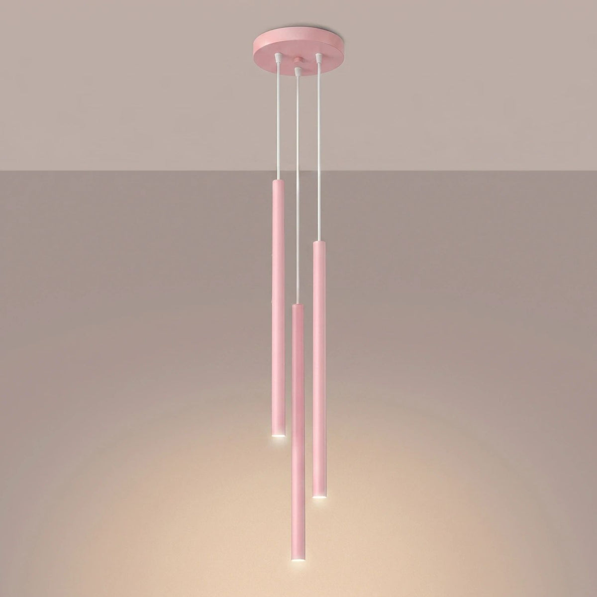 
Design Pendellampe „Pastelo“ 3-flammig - Rosa