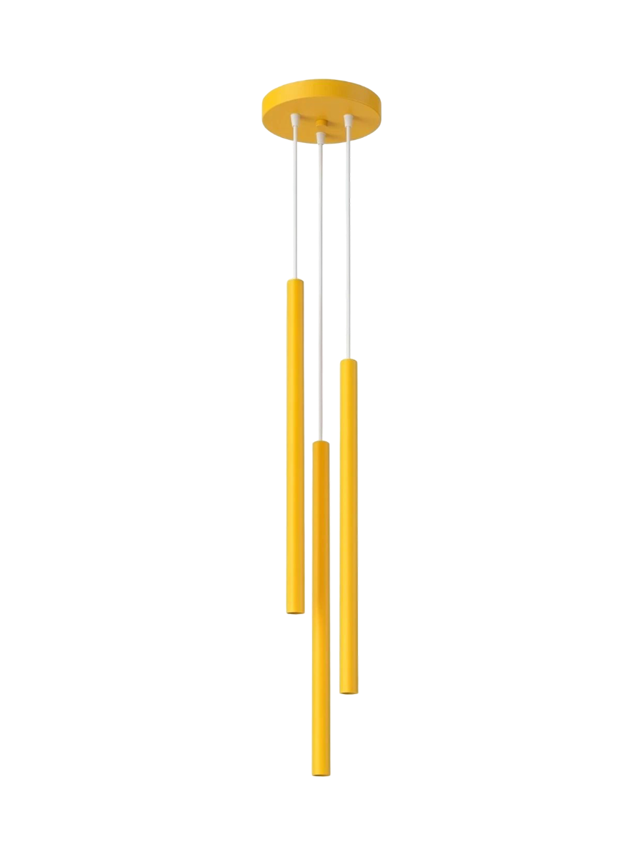 
Design Pendellampe „Pastelo“ 3-flammig - Gelb