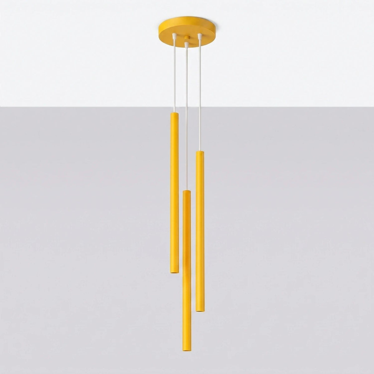 
Design Pendellampe „Pastelo“ 3-flammig - Gelb