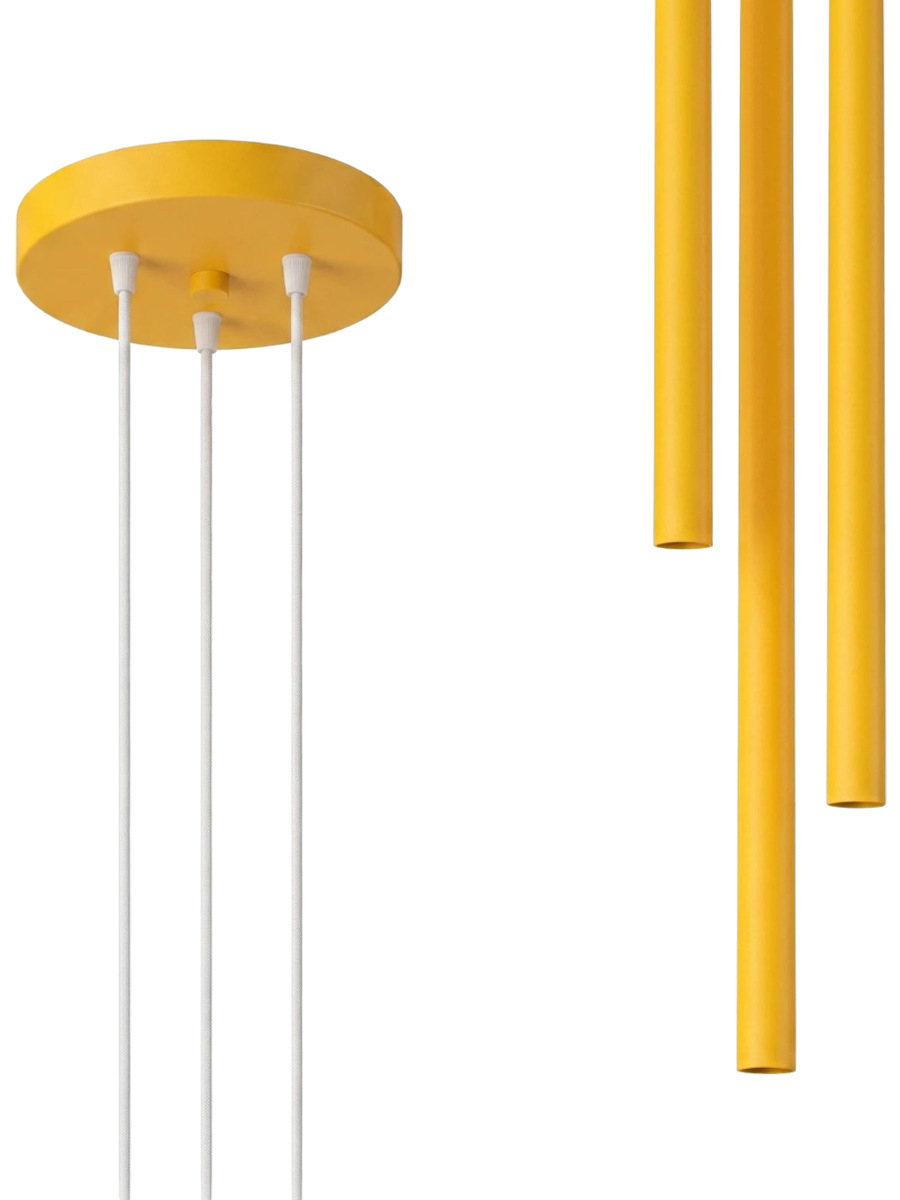 
Design Pendellampe „Pastelo“ 3-flammig - Gelb