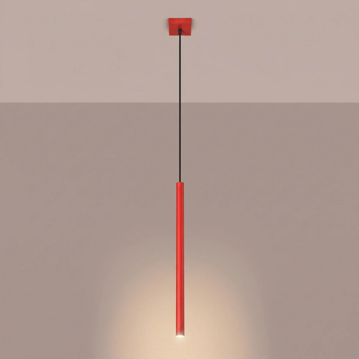 
Lampada a sospensione di design «Pastelo», a 1 luce - Rosso