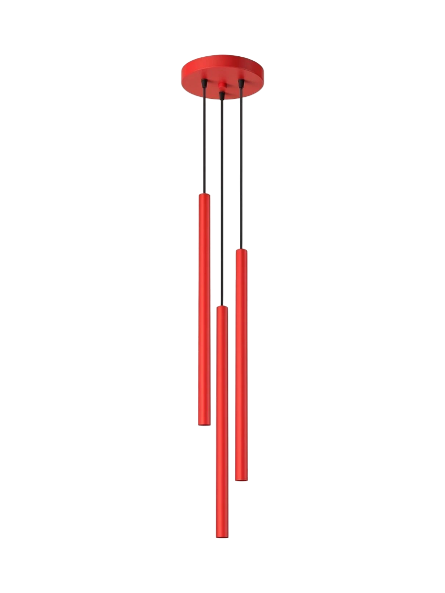 
Design Pendellampe „Pastelo“ 3-flammig - Rot
