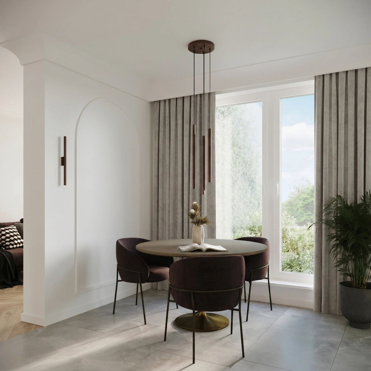 
Design Pendellampe „Pastelo“ 3-flammig - Braun