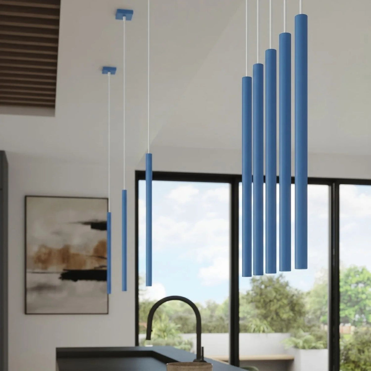 
Lampada a sospensione di design «Pastelo», a 1 luce - Azzurro chiaro