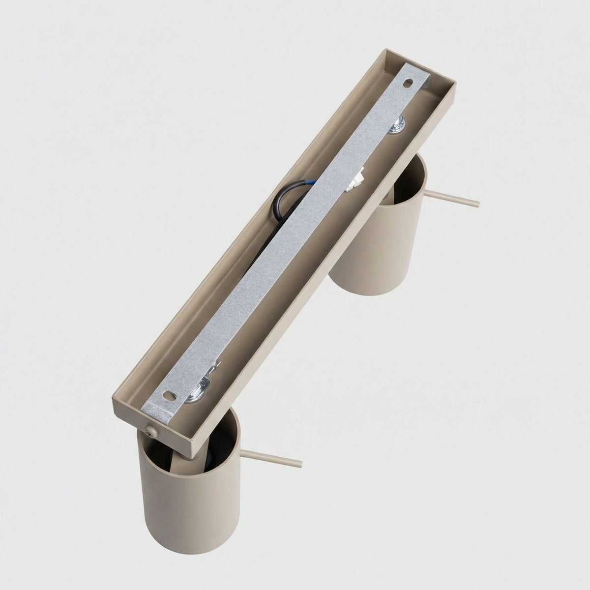 
Design Deckenlampe „Ring“ 2-flammig - Taupe