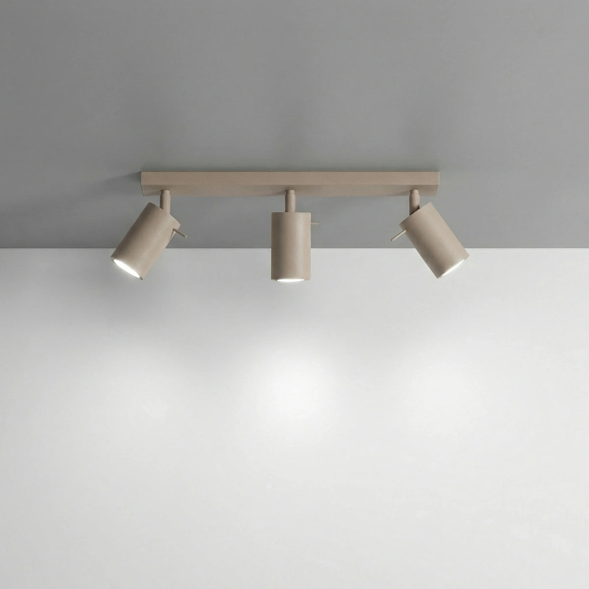 
Design Deckenlampe „Ring“ 3-flammig - Taupe