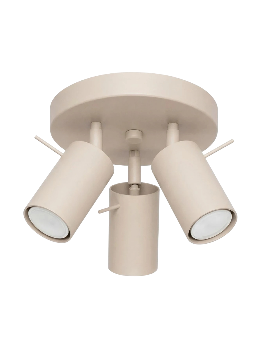 
Runde Design Deckenlampe „Ring“ 3-flammig - Taupe