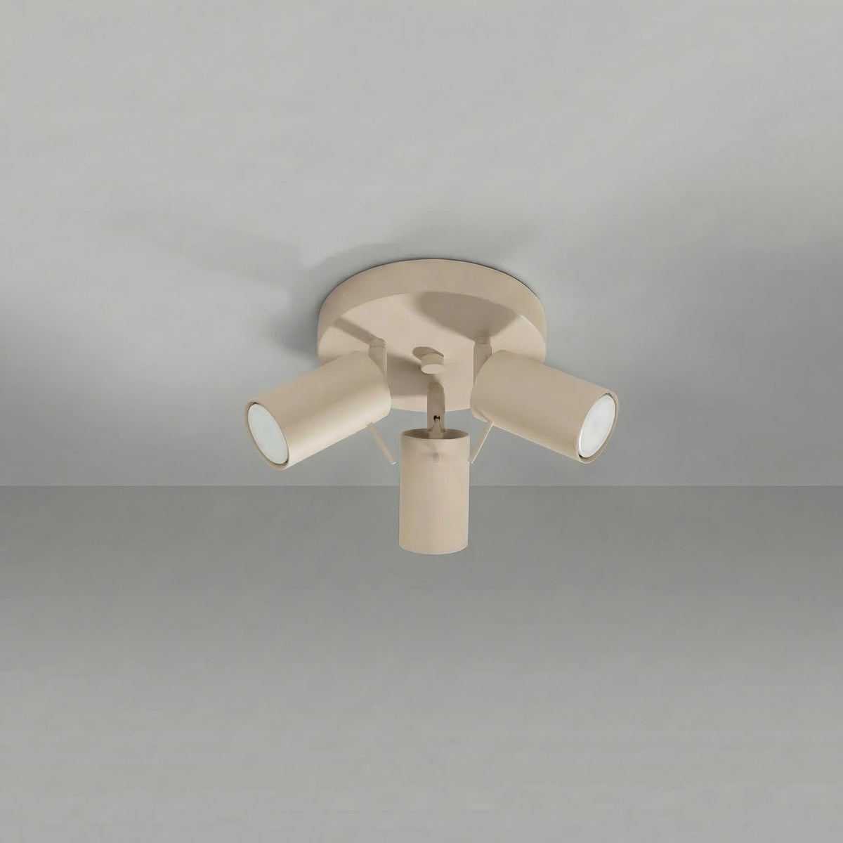 
Runde Design Deckenlampe „Ring“ 3-flammig - Taupe