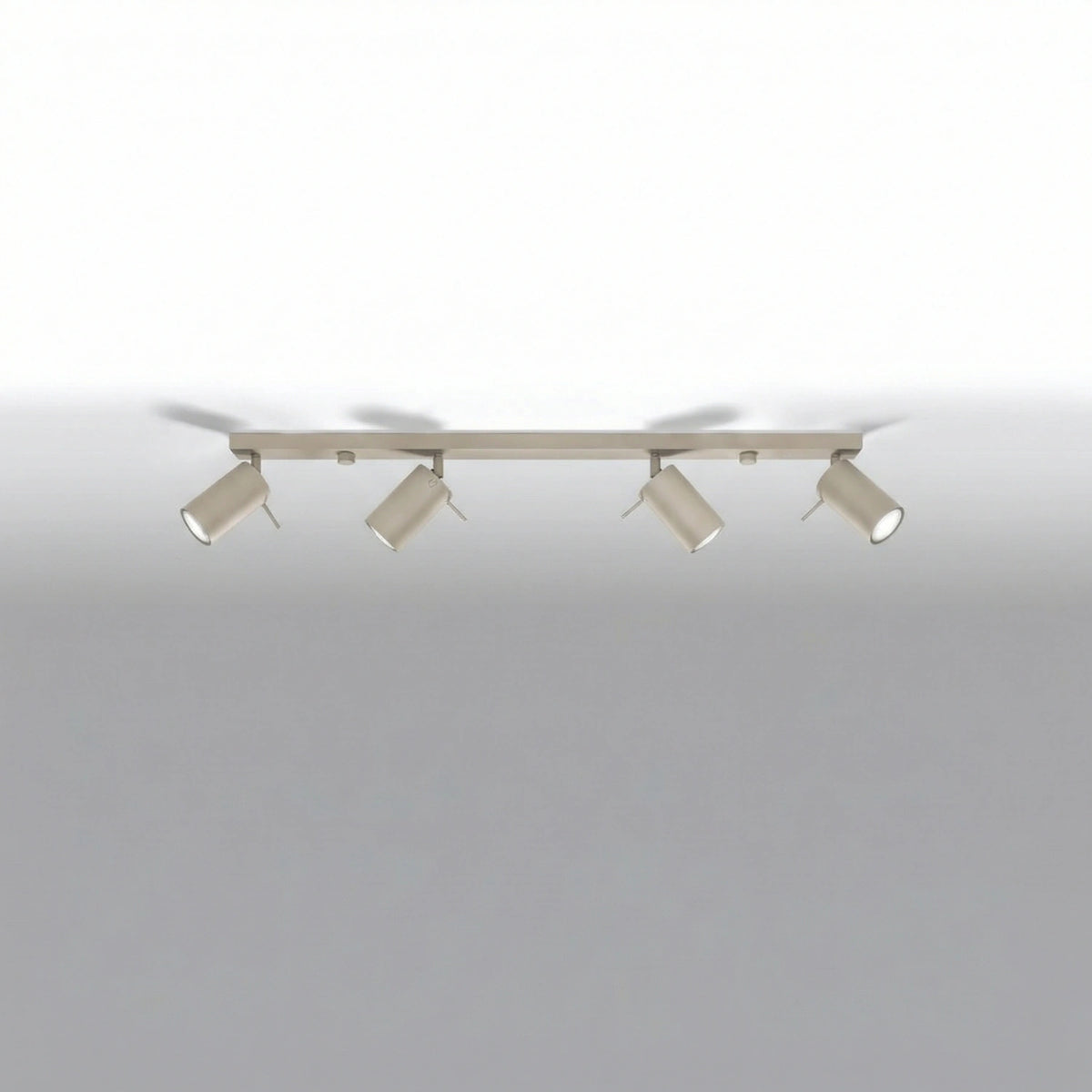 
Design Deckenlampe „Ring“ 4-flammig (linear) - Taupe