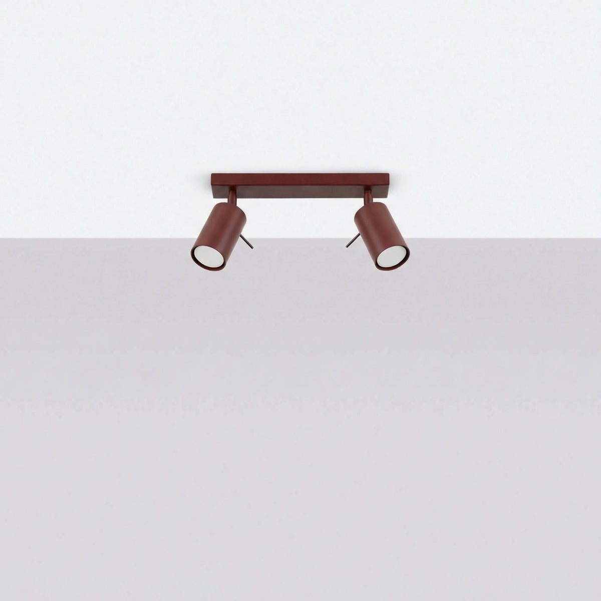 
Design Deckenlampe „Ring“ 2-flammig - Burgundrot