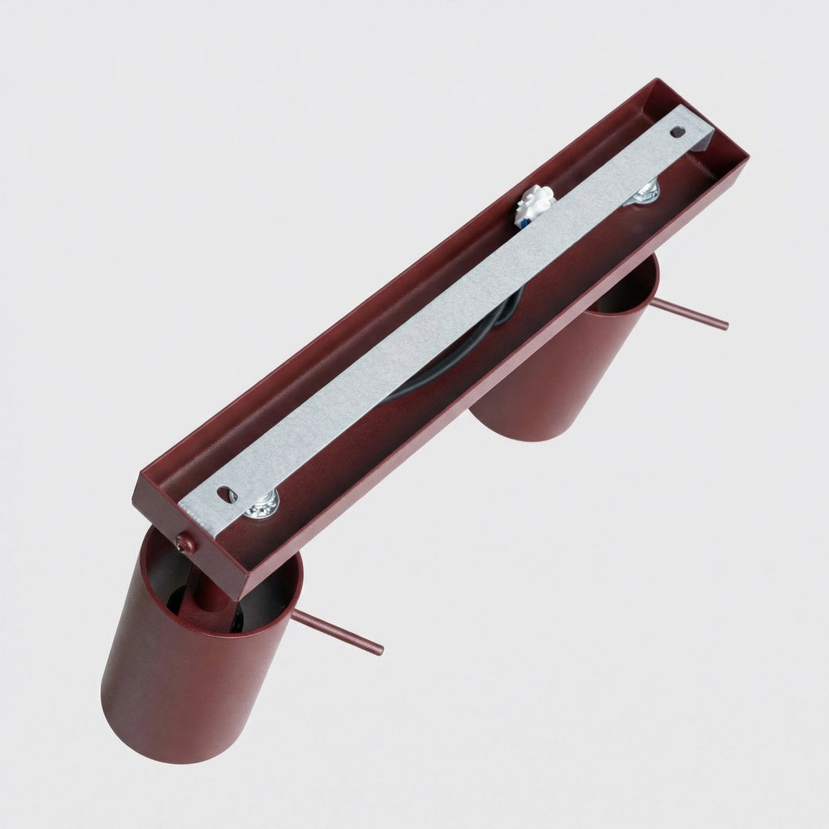 
Design Deckenlampe „Ring“ 2-flammig - Burgundrot