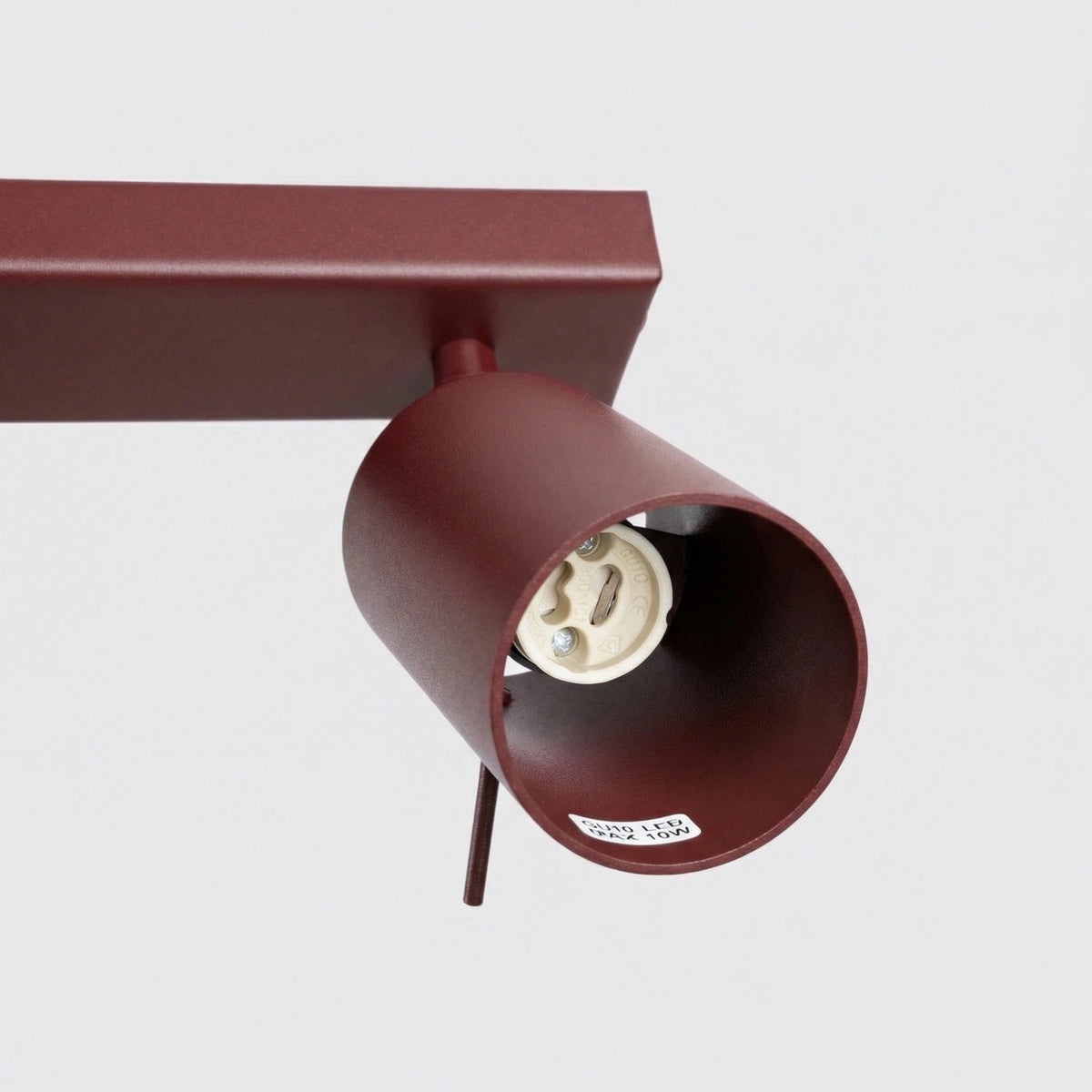 
Design Deckenlampe „Ring“ 2-flammig - Burgundrot