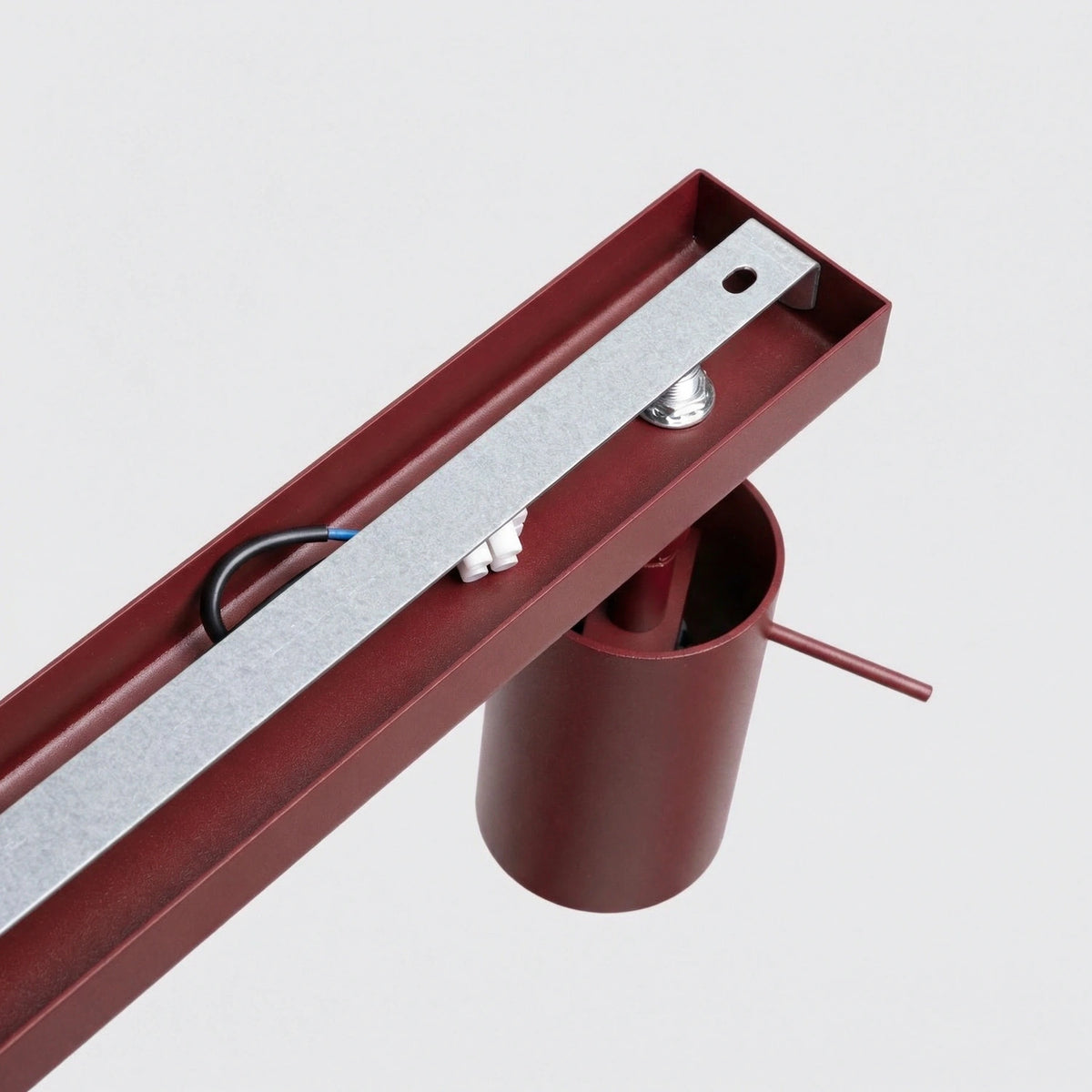 
Design Deckenlampe „Ring“ 4-flammig (linear) - Burgundrot