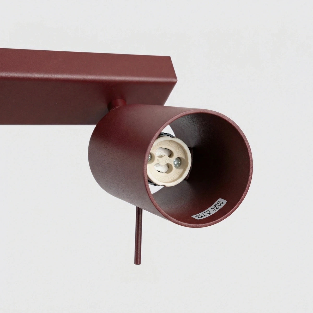 
Design Deckenlampe „Ring“ 4-flammig (linear) - Burgundrot