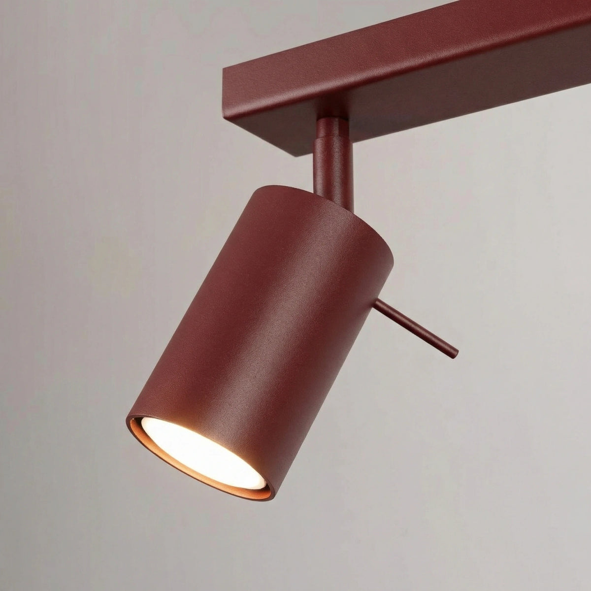 
Design Deckenlampe „Ring“ 4-flammig (linear) - Burgundrot