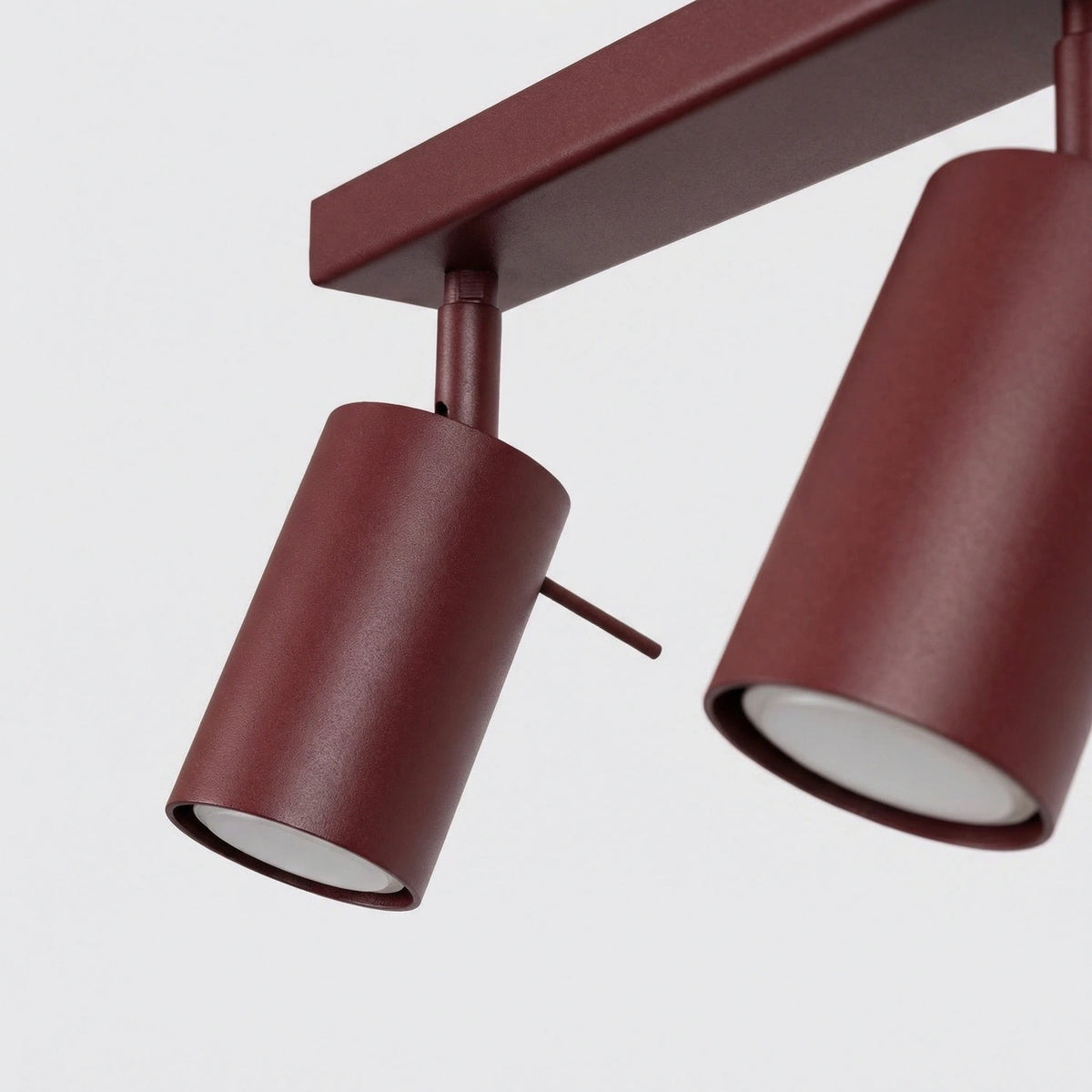 
Design Deckenlampe „Ring“ 6-Flammig (linear) - Burgundrot