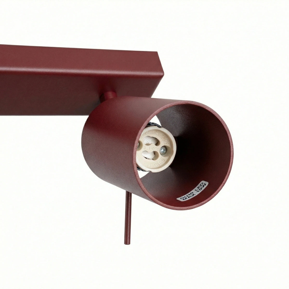 
Design Deckenlampe „Ring“ 6-Flammig (linear) - Burgundrot