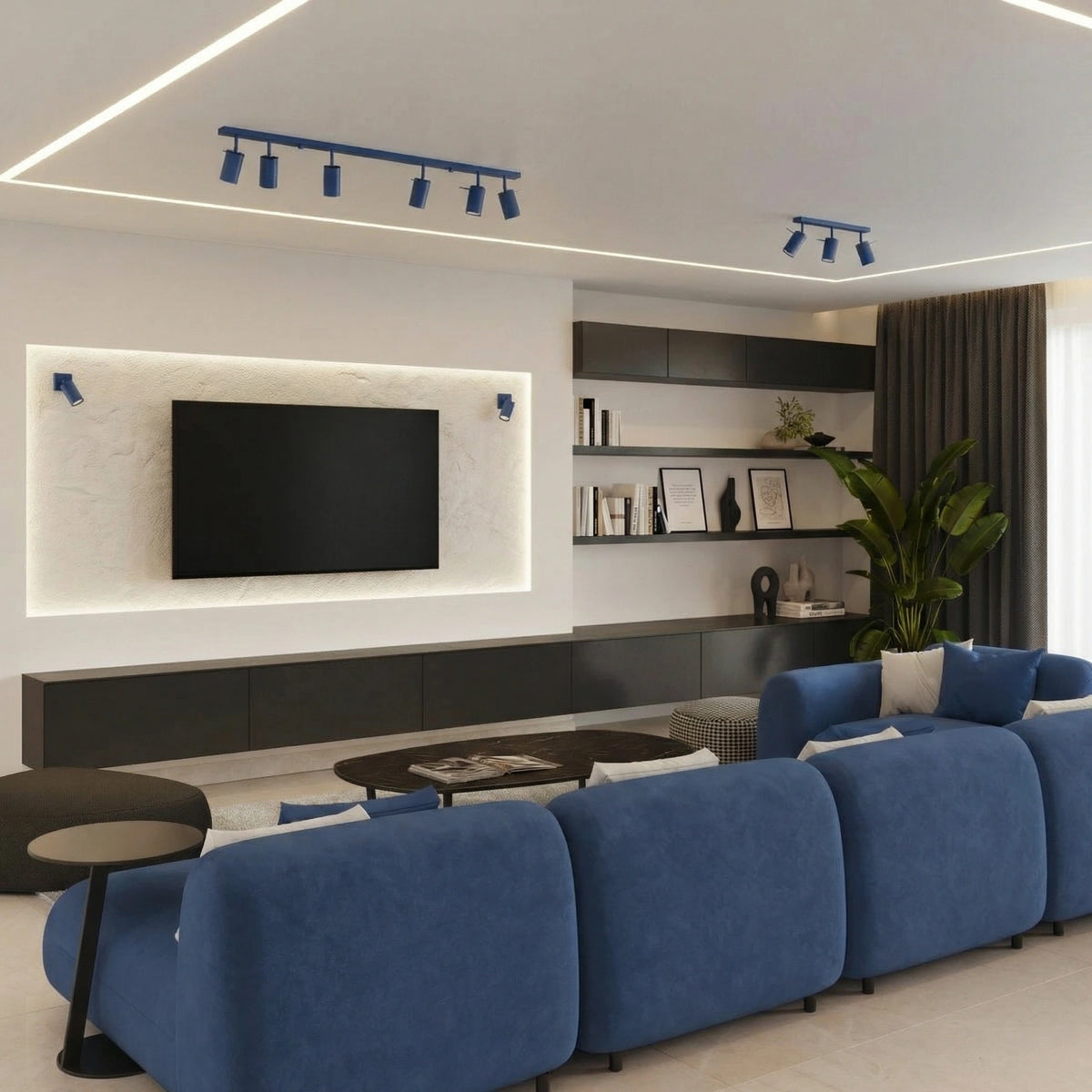 
Design Wandlampe „Ring“ - Ultramarine