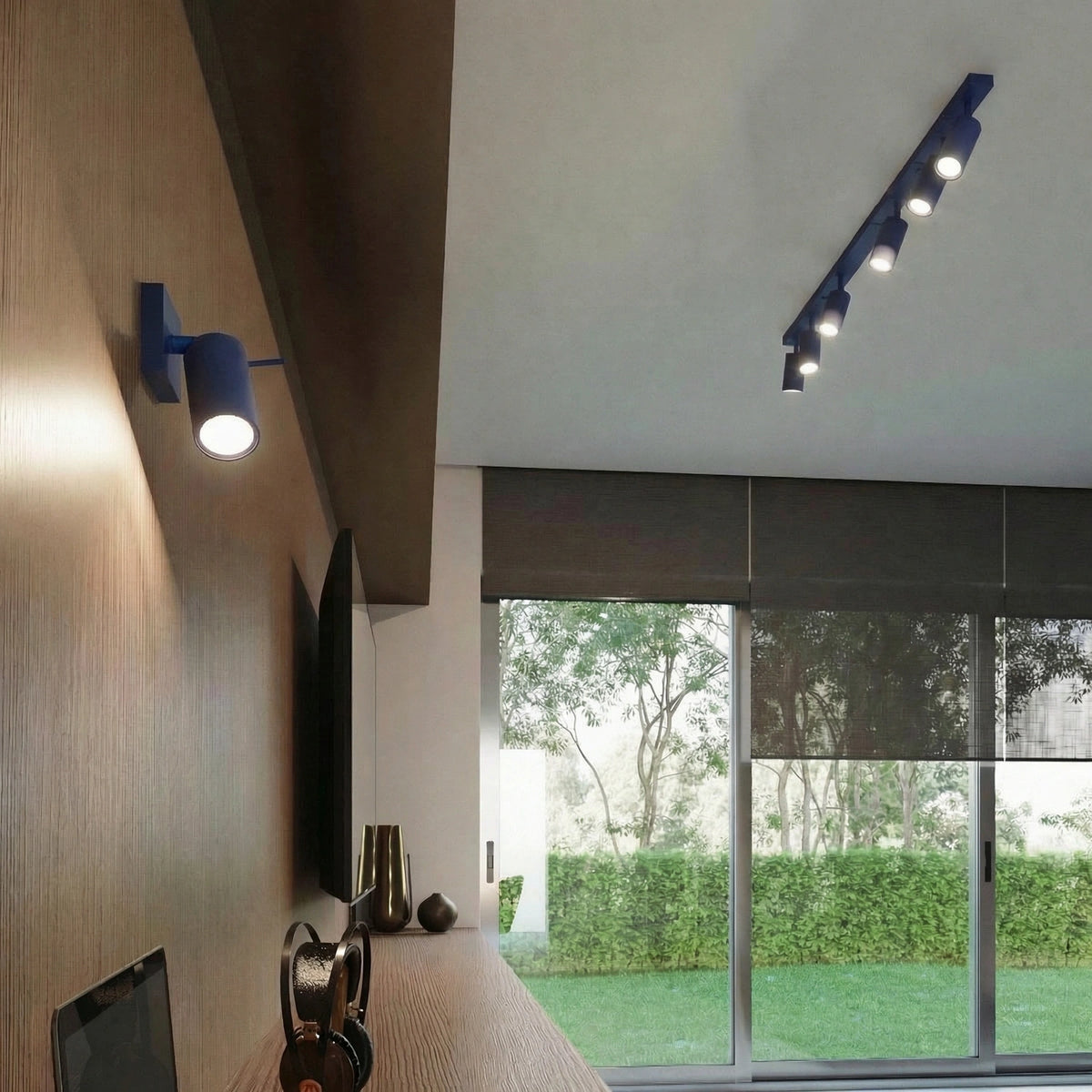 
Design Deckenlampe „Ring“ 3-flammig - Ultramarine
