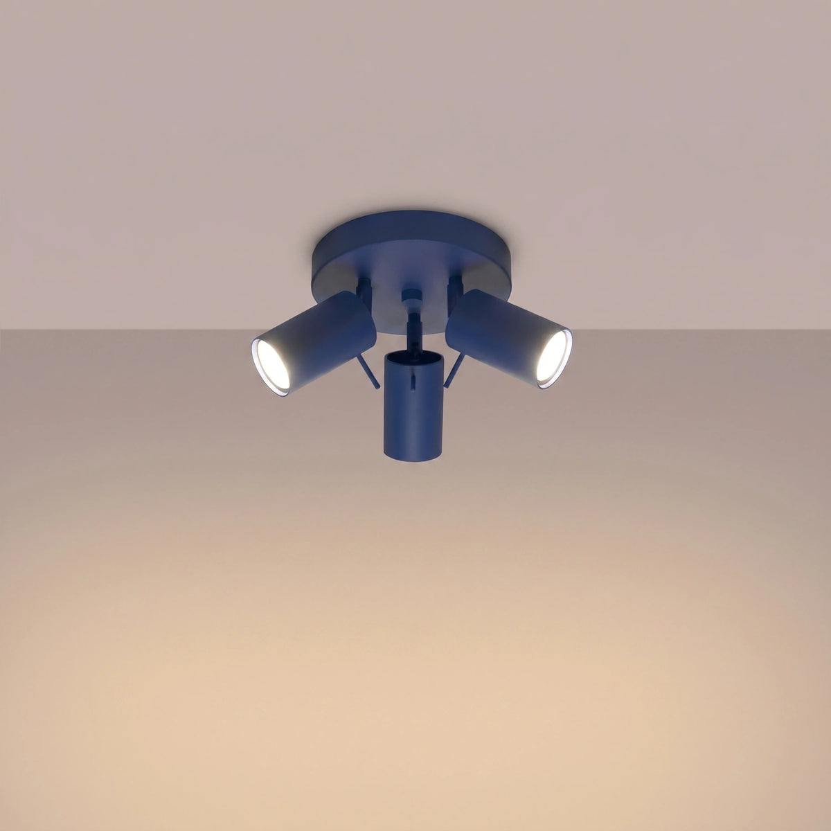 
Runde Design Deckenlampe „Ring“ 3-flammig - Ultramarine