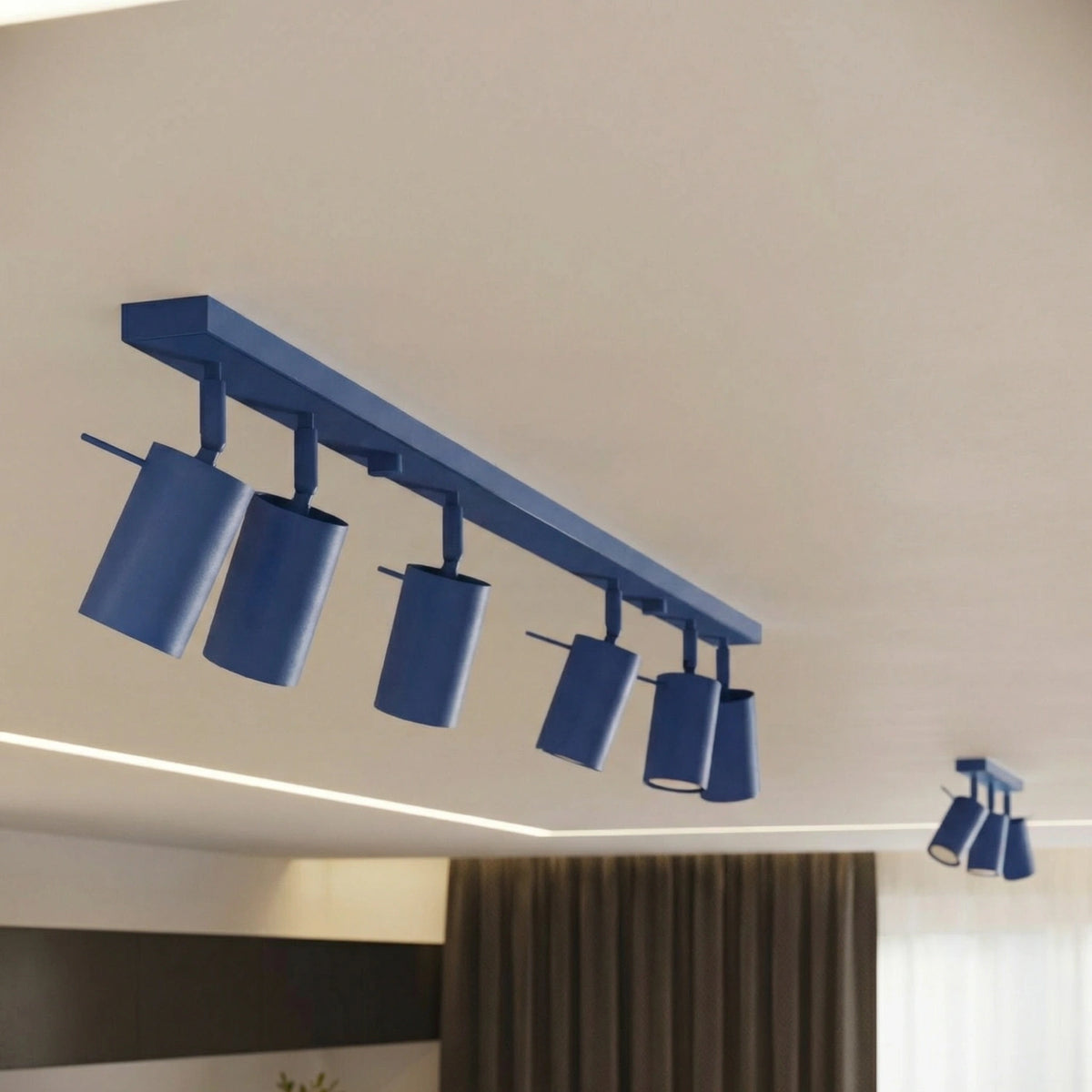 
Design Deckenlampe „Ring“ 4-flammig (linear) - Ultramarine