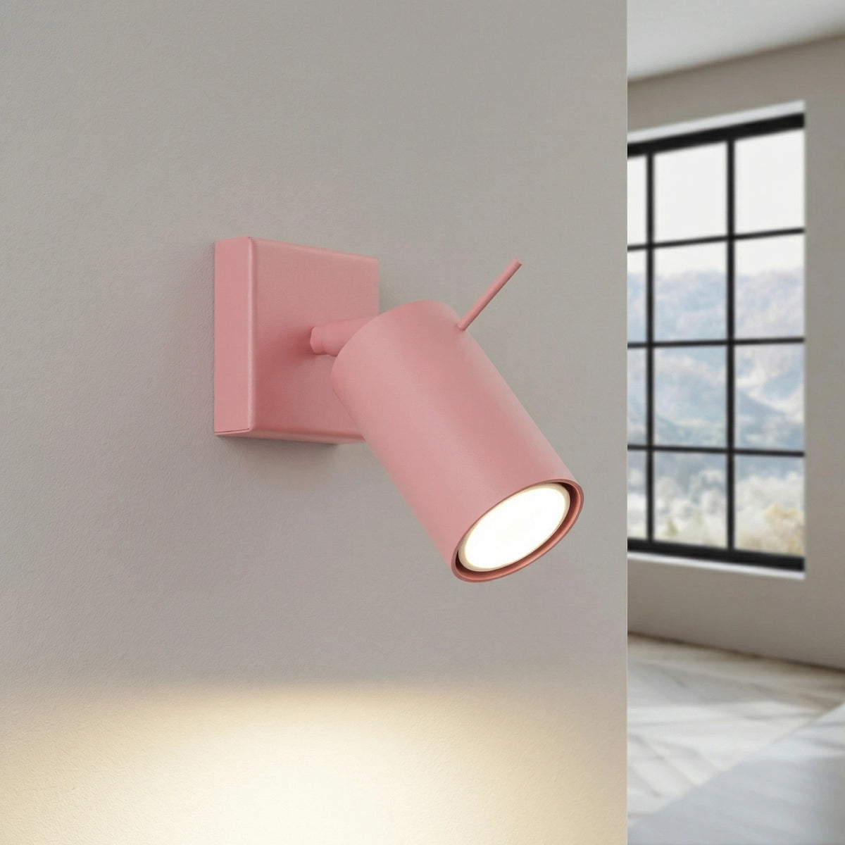 
Design Wandlampe „Ring“ - Rosa