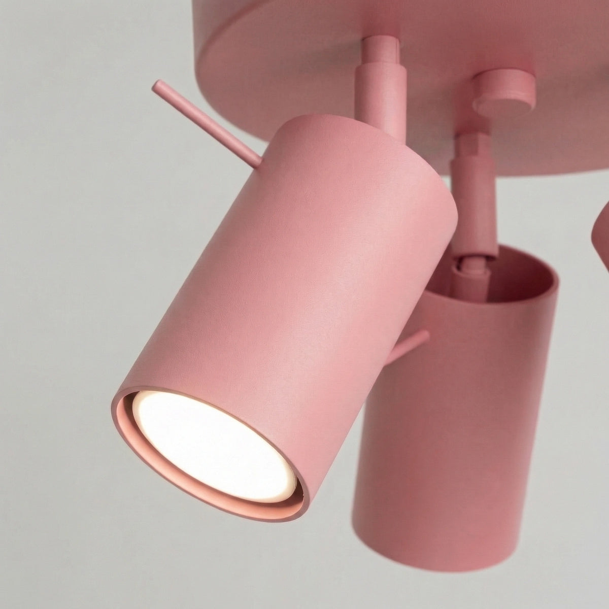 
Lampada da soffitto rotonda di design «Ring» a 3 luci - Rosa