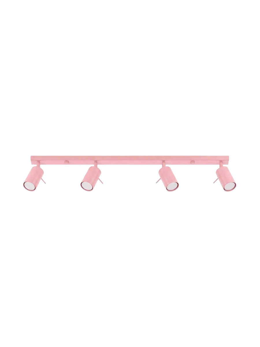 
Design Deckenlampe „Ring“ 4-flammig (linear) - Rosa