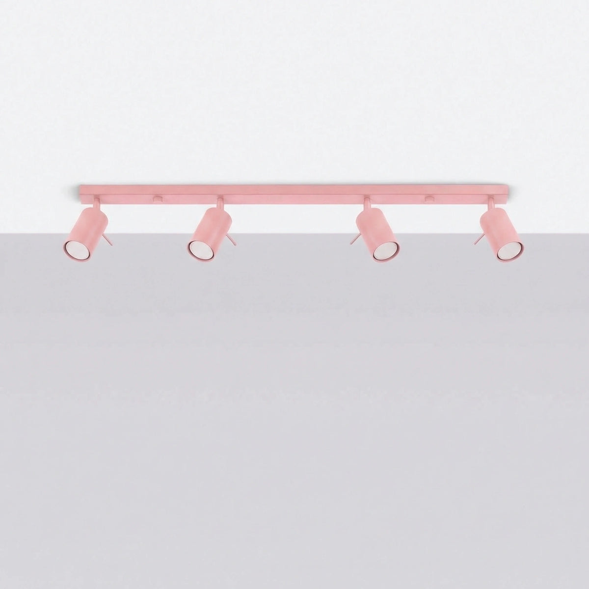 
Design Deckenlampe „Ring“ 4-flammig (linear) - Rosa