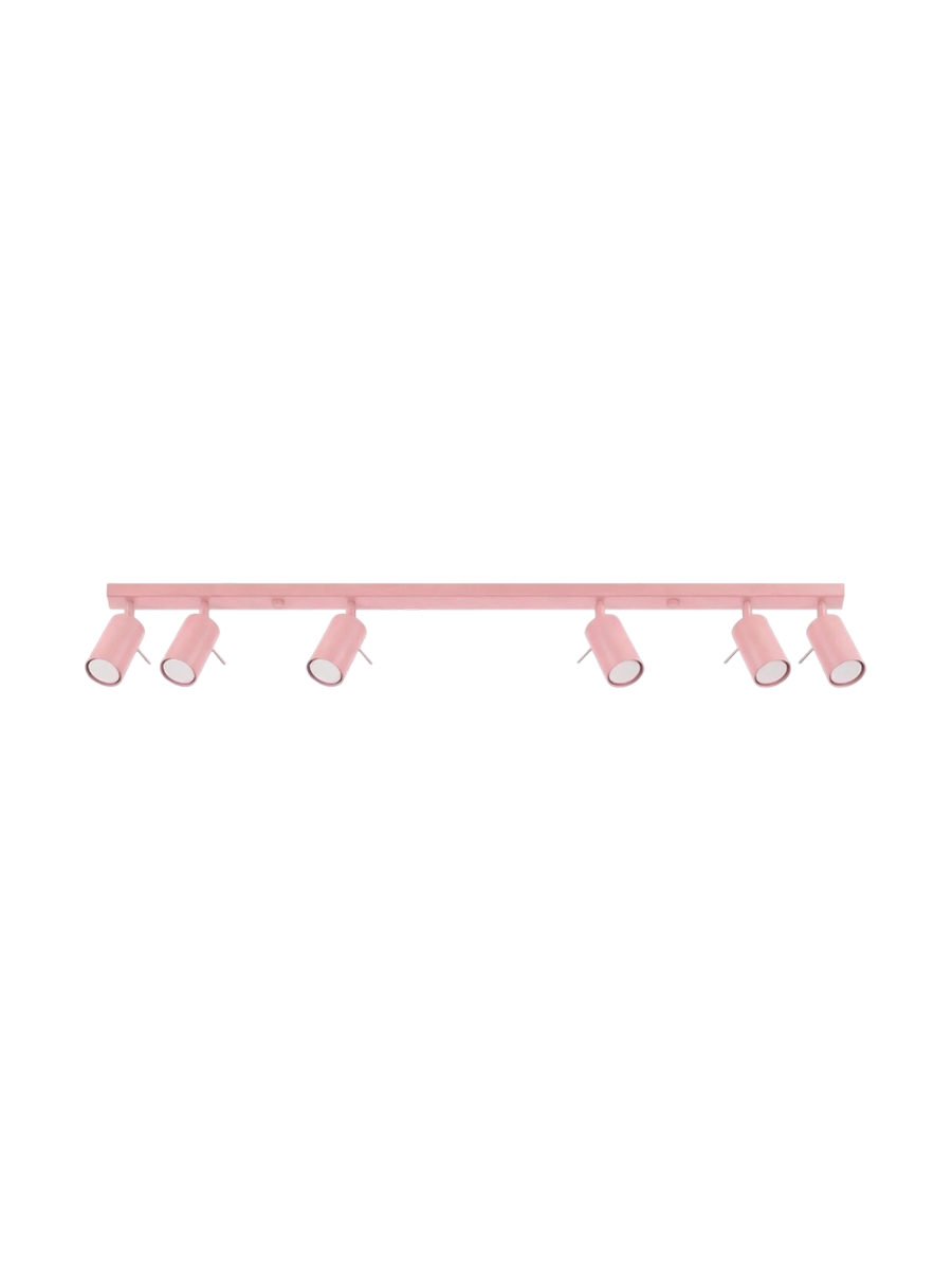 
Design Deckenlampe „Ring“ 6-Flammig (linear) - Rosa