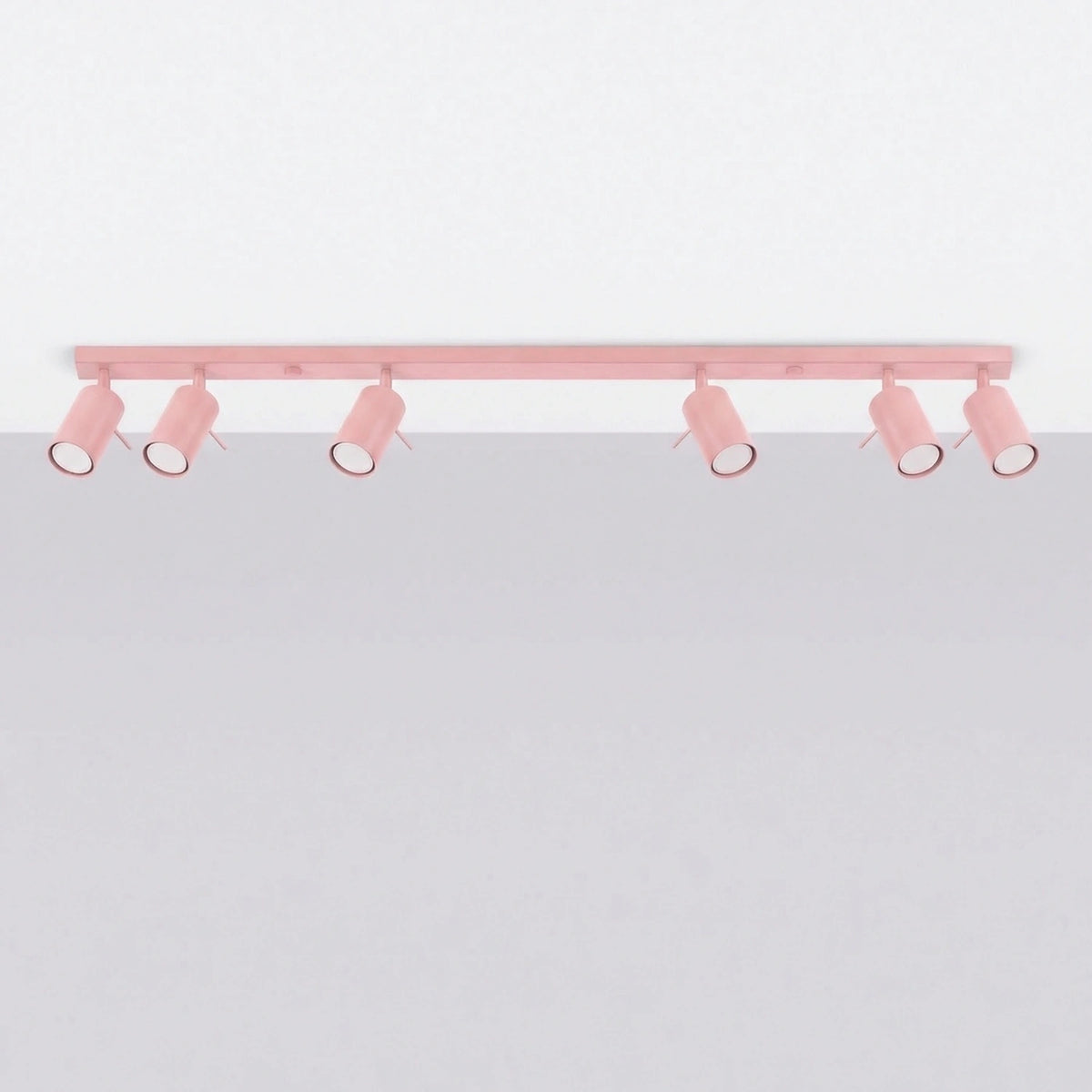 
Design Deckenlampe „Ring“ 6-Flammig (linear) - Rosa