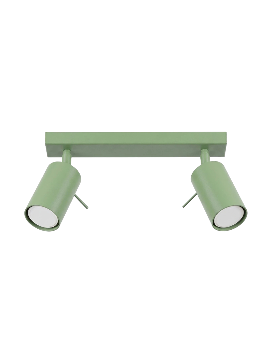 
Design Deckenlampe „Ring“ 2-flammig - Salbeigrün
