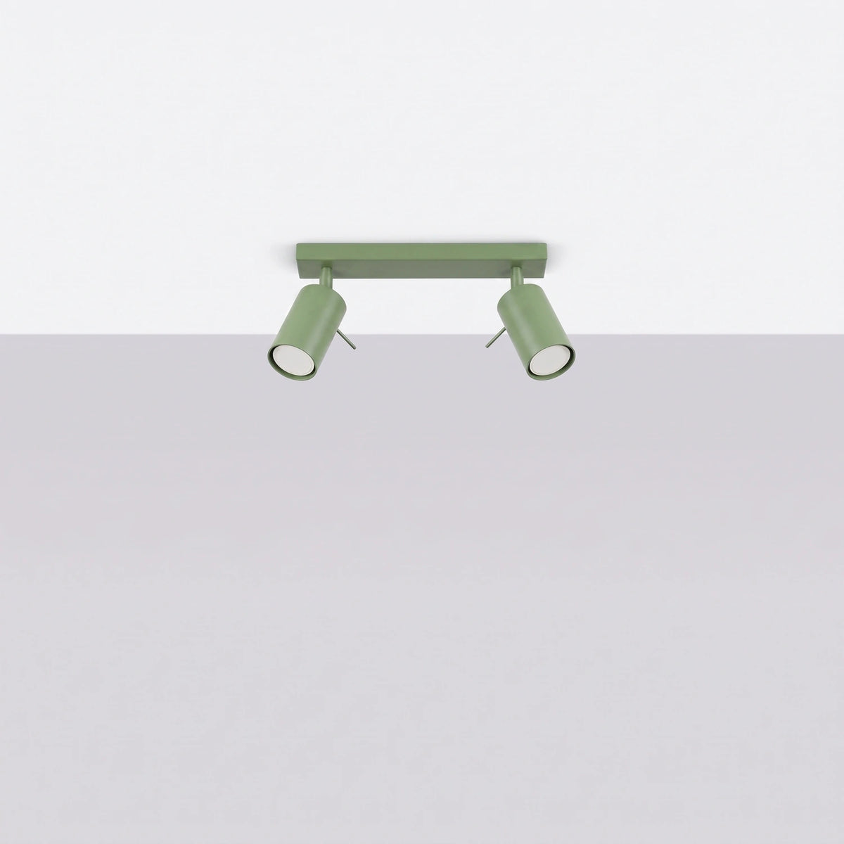 
Design Deckenlampe „Ring“ 2-flammig - Salbeigrün