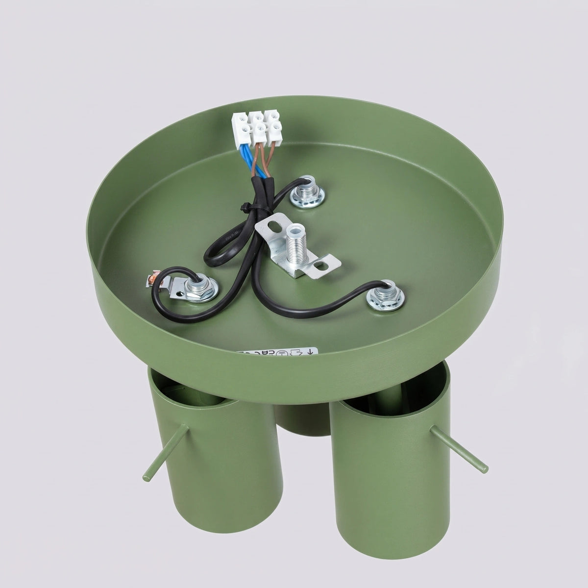 
Runde Design Deckenlampe „Ring“ 3-flammig - Salbeigrün